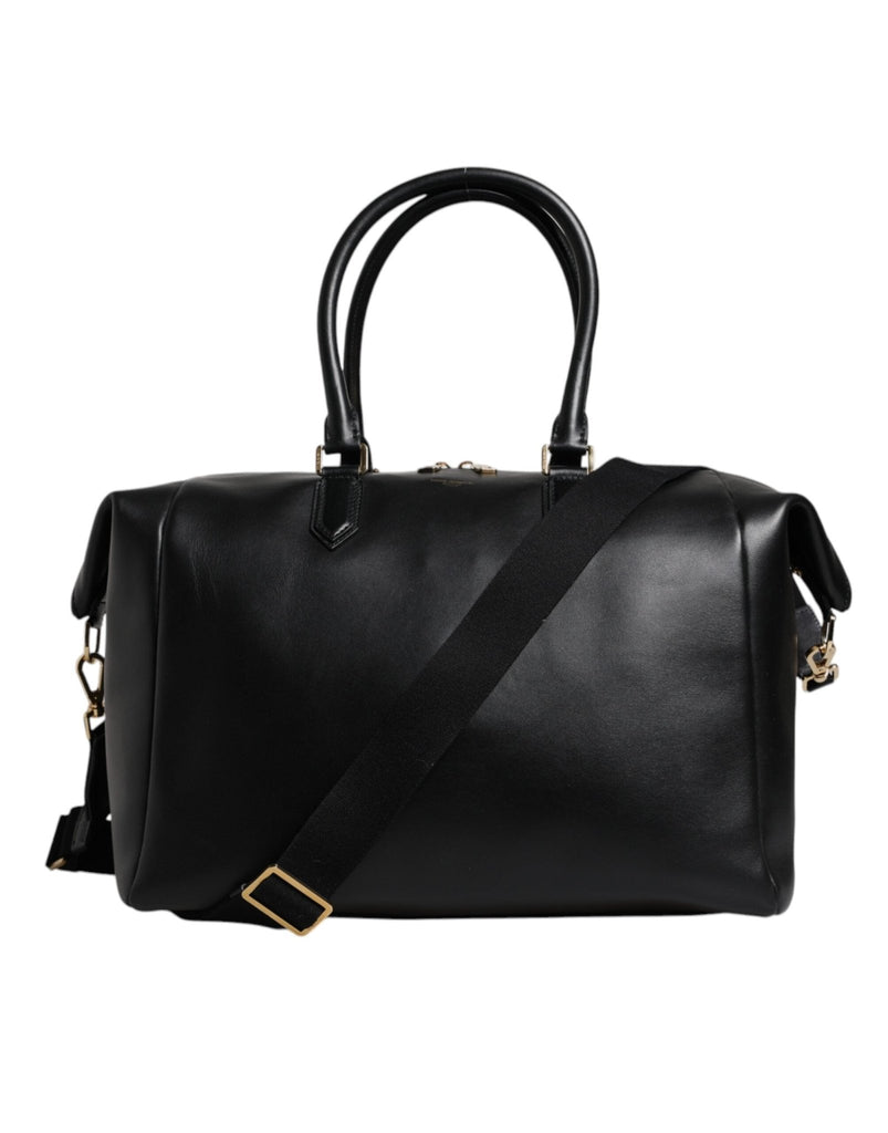 Dolce & Gabbana Black Calfskin Leather Hand Shoulder Duffle Bag - Beyzy Store - Dolce & Gabbana