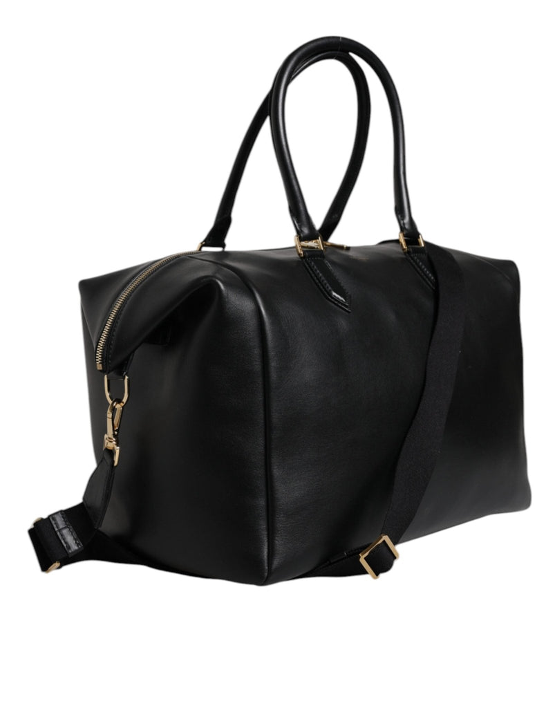 Dolce & Gabbana Black Calfskin Leather Hand Shoulder Duffle Bag - Beyzy Store - Dolce & Gabbana