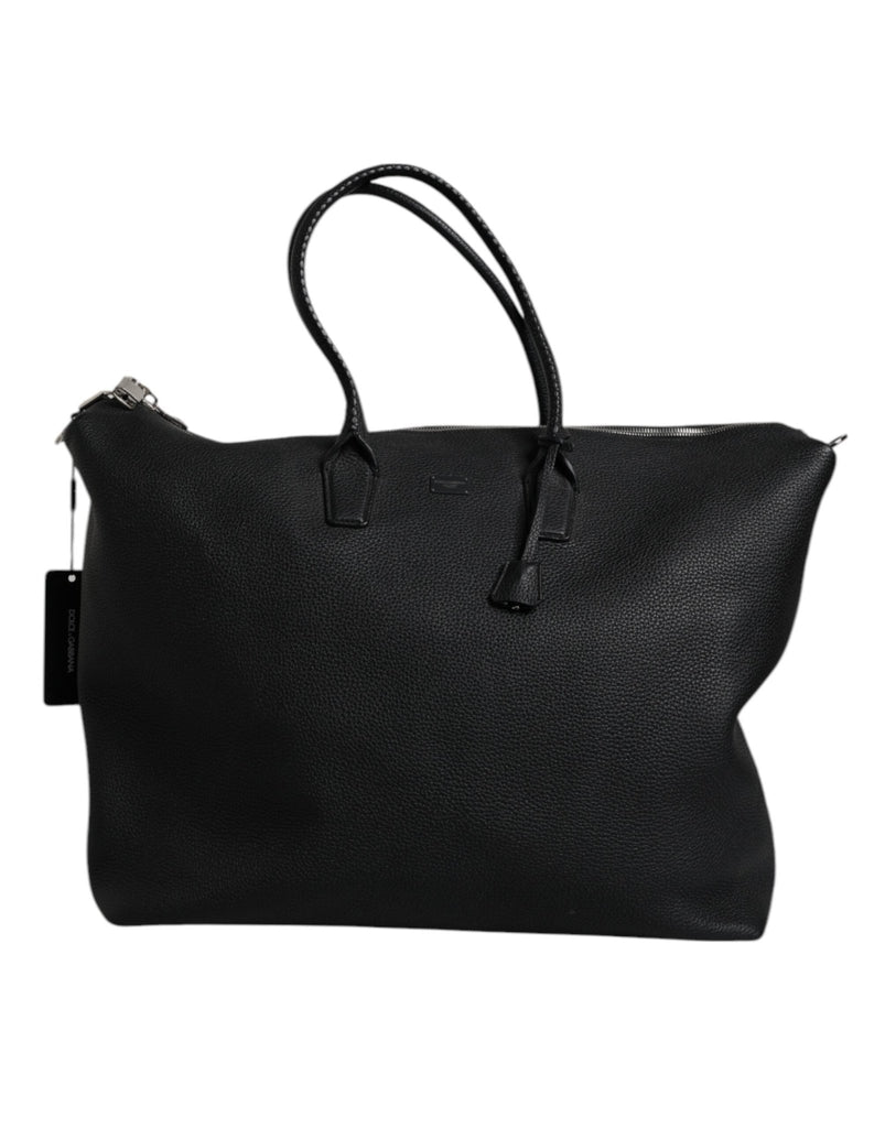 Dolce & Gabbana Black Calfskin Leather Hand Shoulder Duffle Bag - Beyzy Store - Dolce & Gabbana