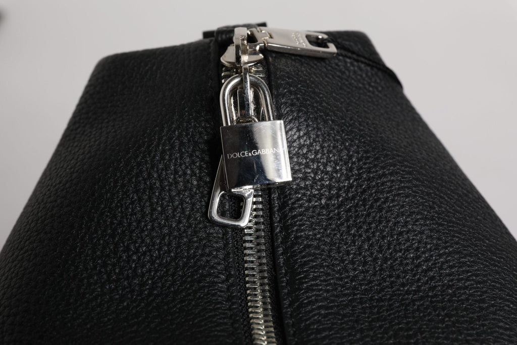 Dolce & Gabbana Black Calfskin Leather Hand Shoulder Duffle Bag - Beyzy Store - Dolce & Gabbana