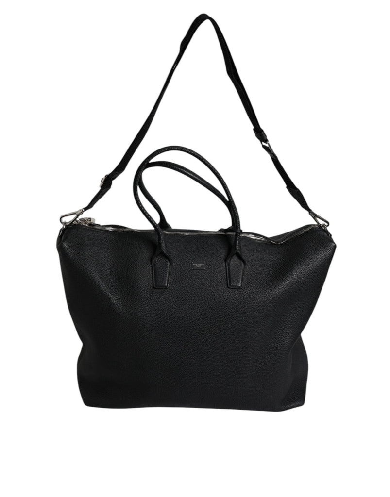 Dolce & Gabbana Black Calfskin Leather Hand Shoulder Duffle Bag - Beyzy Store - Dolce & Gabbana