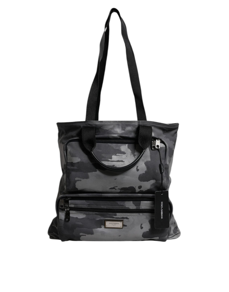 Dolce & Gabbana Black Camouflage Shoulder Strap Logo Plaque Bag - Beyzy Store - Dolce & Gabbana