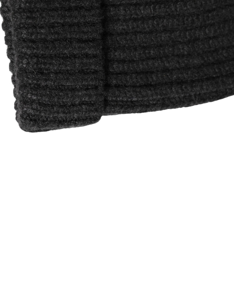 Dolce & Gabbana Black Cashmere Knitted Beanie Men Capello Hat - Beyzy Store - Dolce & Gabbana