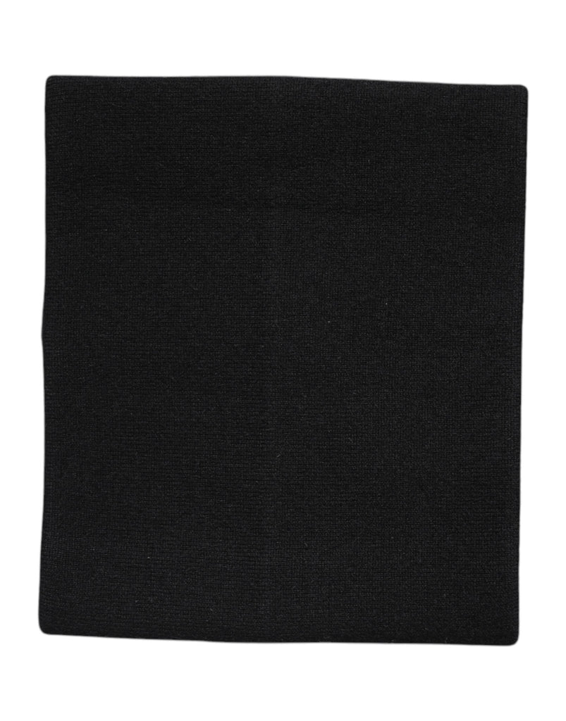 Dolce & Gabbana Black Cashmere Knitted Neck Warmer Foulard Scarf - Beyzy Store - Dolce & Gabbana
