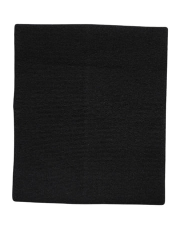 Dolce & Gabbana Black Cashmere Knitted Neck Warmer Foulard Scarf - Beyzy Store - Dolce & Gabbana