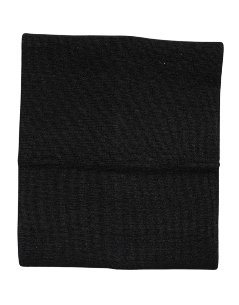 Dolce & Gabbana Black Cashmere Knitted Neck Warmer Foulard Scarf - Beyzy Store - Dolce & Gabbana