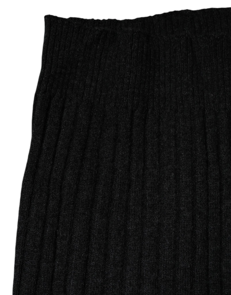 Dolce & Gabbana Black Cashmere Knitted Neck Warmer Foulard Scarf - Beyzy Store - Dolce & Gabbana