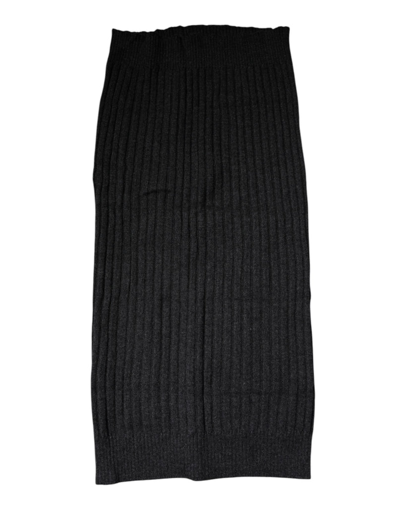 Dolce & Gabbana Black Cashmere Knitted Neck Warmer Foulard Scarf - Beyzy Store - Dolce & Gabbana