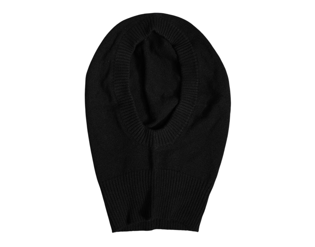 Dolce & Gabbana Black Cashmere Knitted Ski Mask Balaclava Hat - Beyzy Store - Dolce & Gabbana