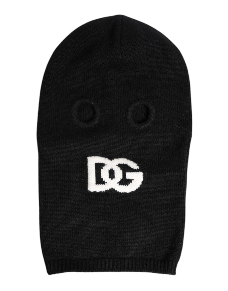 Dolce & Gabbana Black Cashmere Knitted Ski Mask Balaclava Hat - Beyzy Store - Dolce & Gabbana