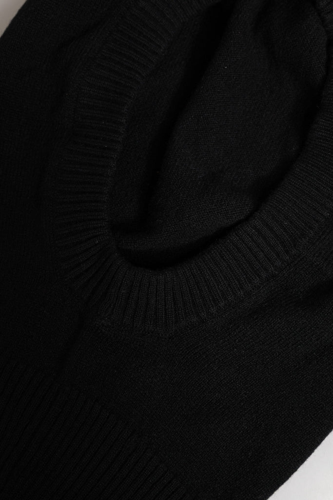 Dolce & Gabbana Black Cashmere Knitted Ski Mask Balaclava Hat - Beyzy Store - Dolce & Gabbana