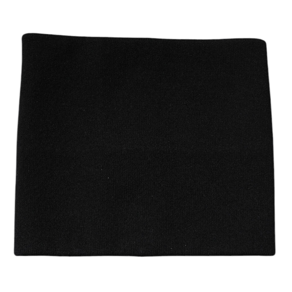 Dolce & Gabbana Black Cashmere Knitted Square Handkerchief Scarf - Beyzy Store - Dolce & Gabbana