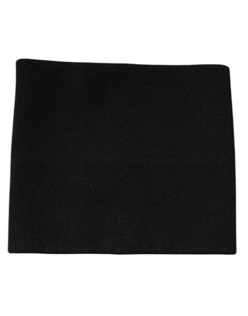 Dolce & Gabbana Black Cashmere Knitted Square Handkerchief Scarf - Beyzy Store - Dolce & Gabbana
