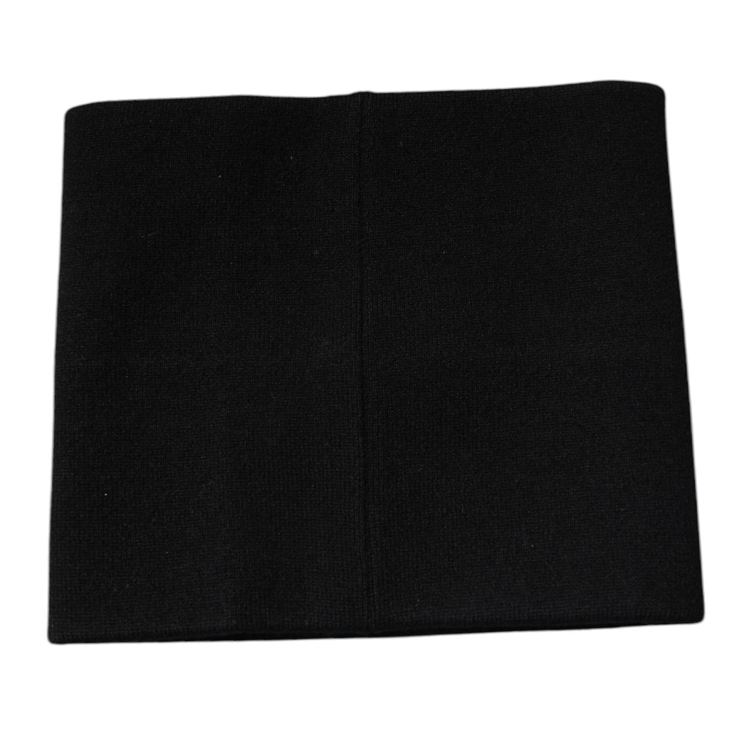 Dolce & Gabbana Black Cashmere Knitted Square Handkerchief Scarf - Beyzy Store - Dolce & Gabbana