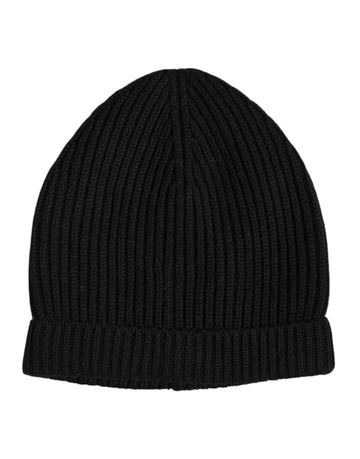 Dolce & Gabbana Black Cashmere Knitted Winter Beanie Hat - Beyzy Store - Dolce & Gabbana