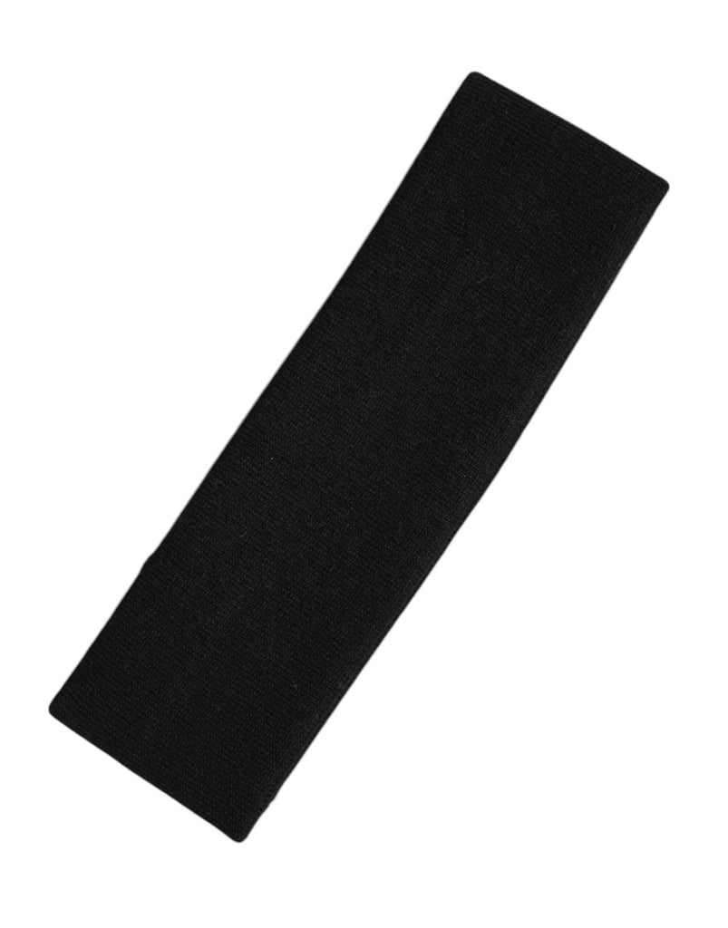 Dolce & Gabbana Black Cashmere Knitted Women Head Band Hat - Beyzy Store - Dolce & Gabbana