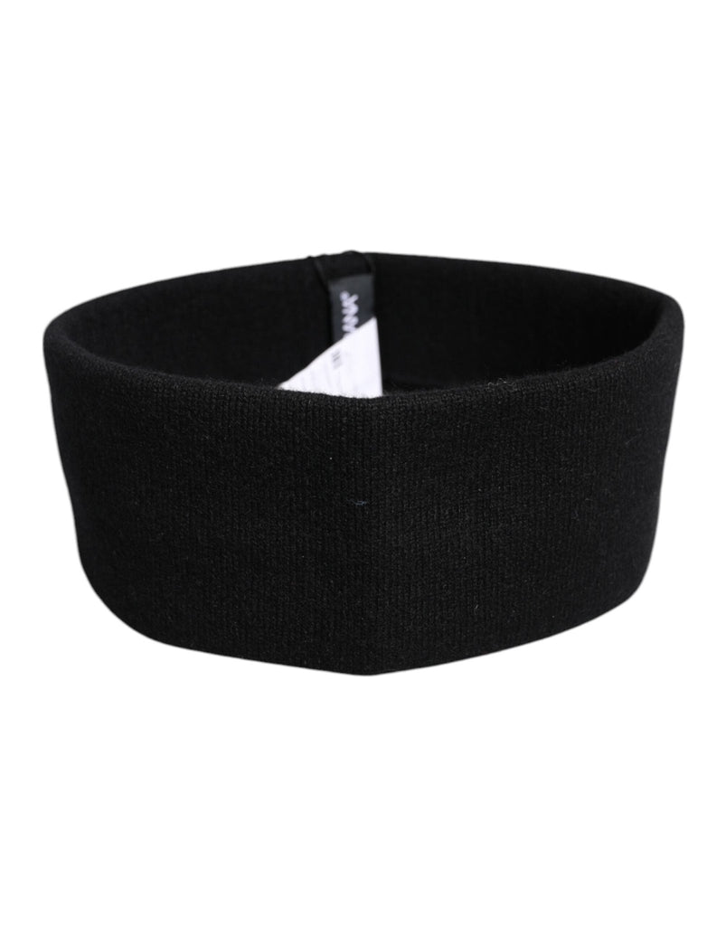 Dolce & Gabbana Black Cashmere Knitted Women Head Band Hat - Beyzy Store - Dolce & Gabbana