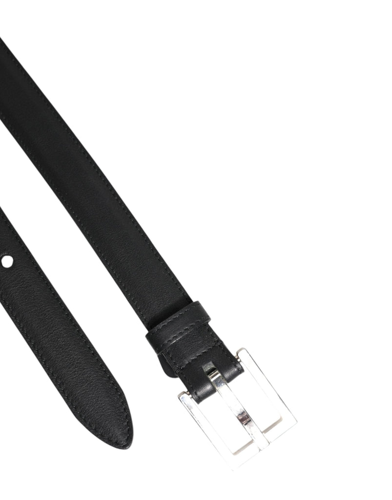 Dolce & Gabbana Black Classic Calfskin Leather Buckle Belt - Beyzy Store - Dolce & Gabbana