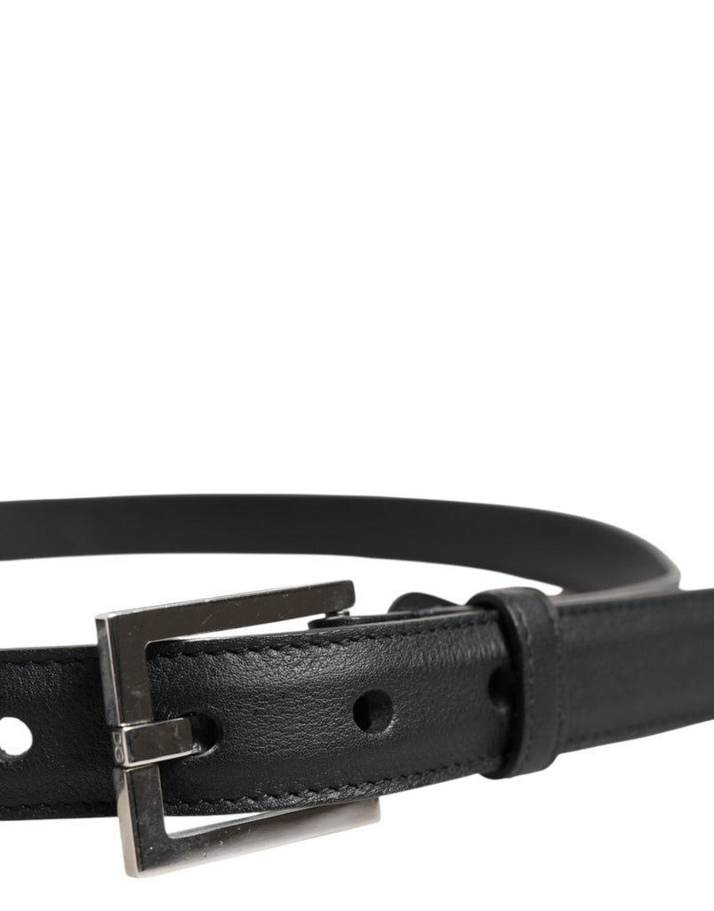 Dolce & Gabbana Black Classic Calfskin Leather Buckle Belt - Beyzy Store - Dolce & Gabbana