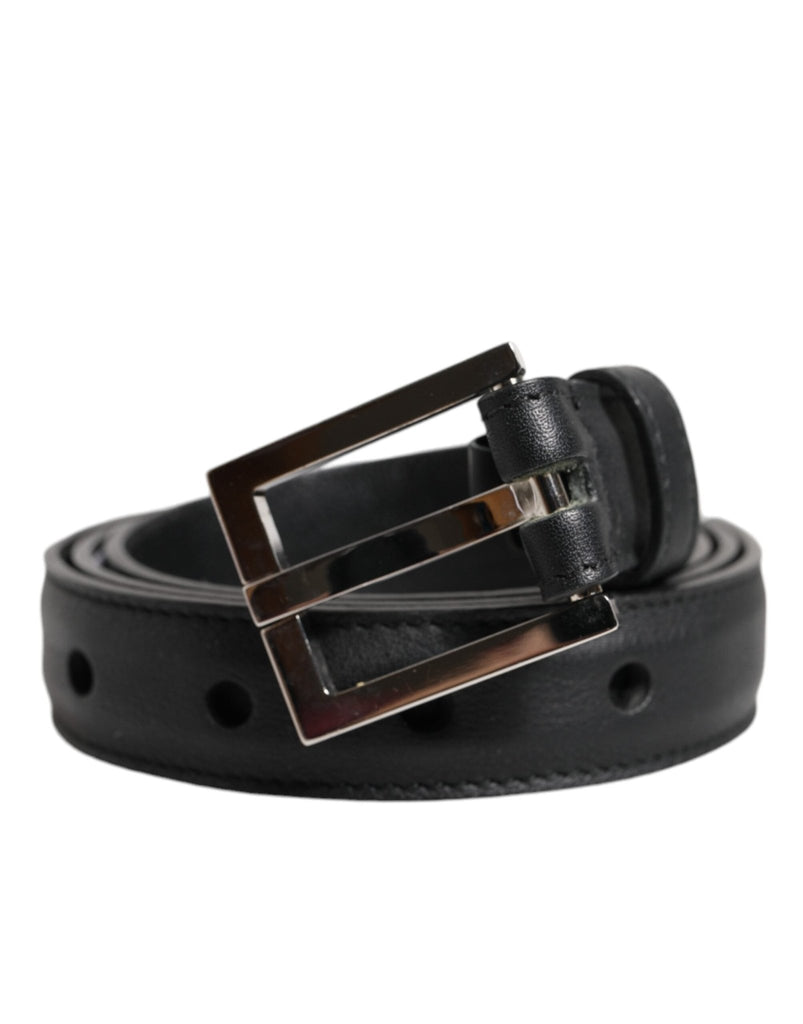 Dolce & Gabbana Black Classic Calfskin Leather Buckle Belt - Beyzy Store - Dolce & Gabbana