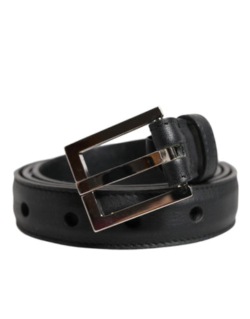 Dolce & Gabbana Black Classic Calfskin Leather Buckle Belt - Beyzy Store - Dolce & Gabbana