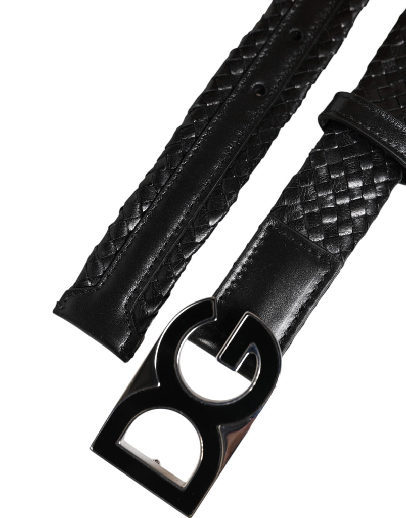 Dolce & Gabbana Black Classic Leather DG Logo Buckle Belt - Beyzy Store - Dolce & Gabbana