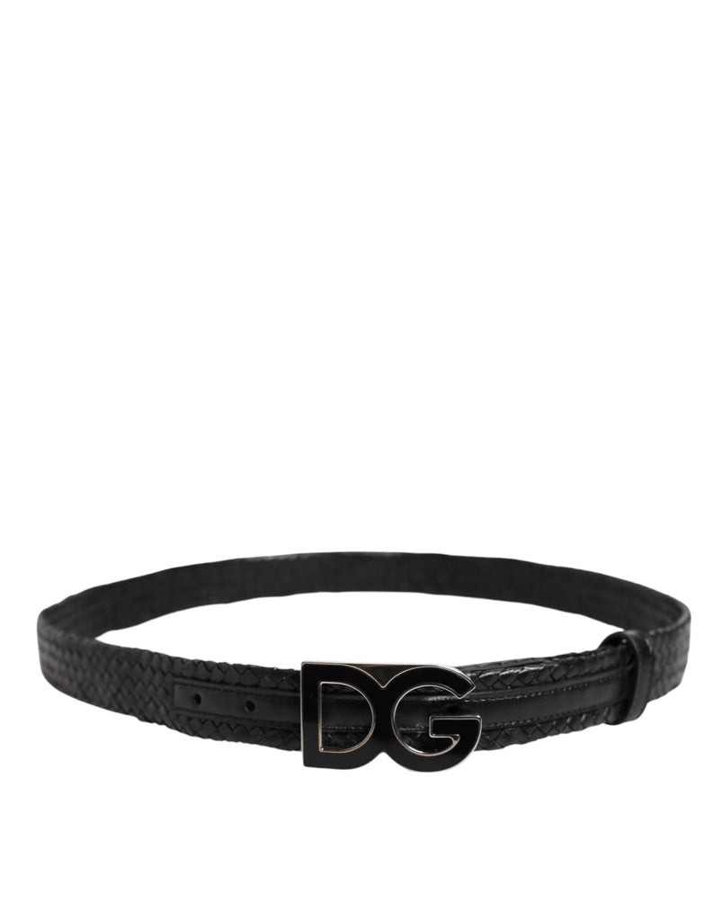 Dolce & Gabbana Black Classic Leather DG Logo Buckle Belt - Beyzy Store - Dolce & Gabbana