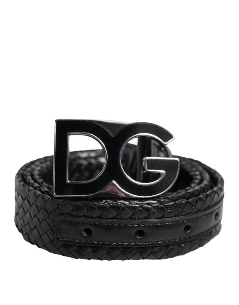Dolce & Gabbana Black Classic Leather DG Logo Buckle Belt - Beyzy Store - Dolce & Gabbana