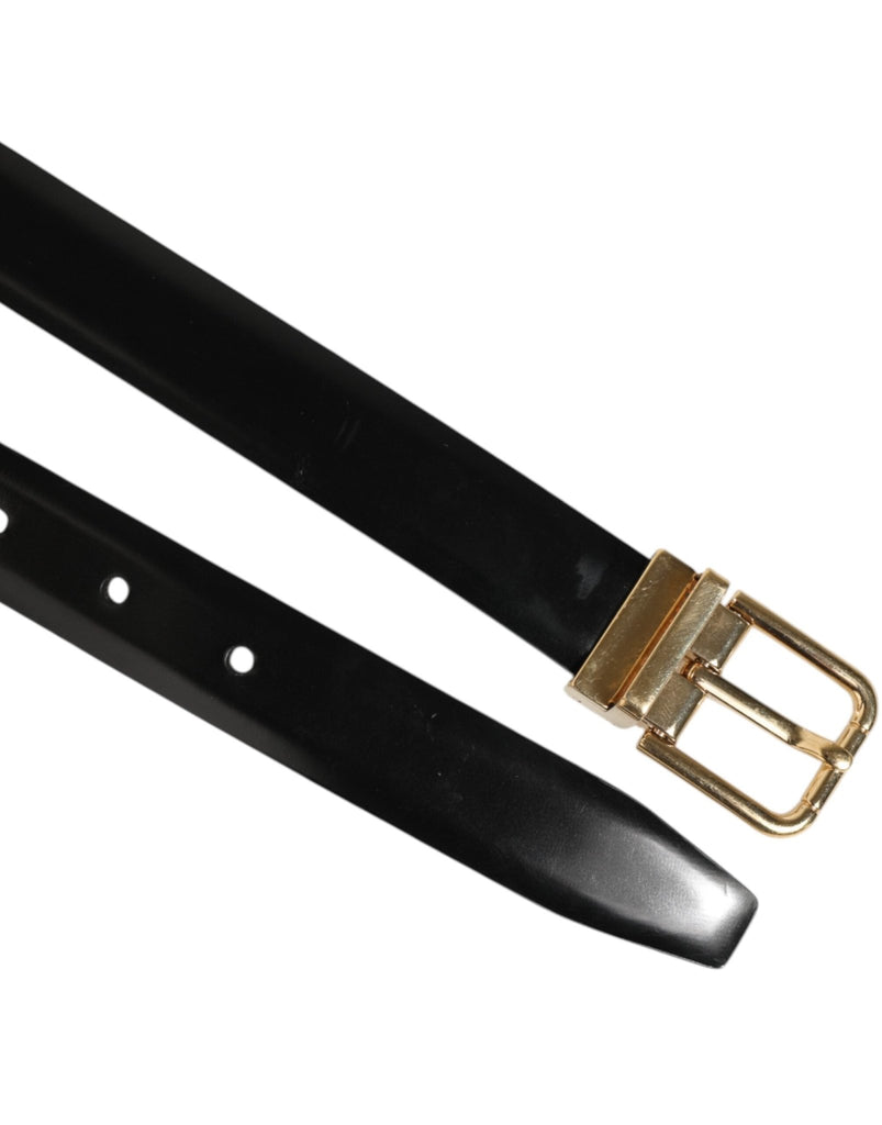 Dolce & Gabbana Black Classic Leather Gold - Tone Buckle Belt - Beyzy Store - Dolce & Gabbana