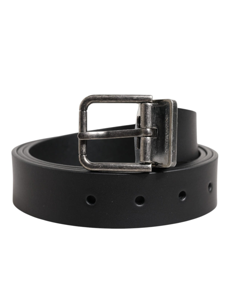 Dolce & Gabbana Black Classic Leather Metal Buckle Belt - Beyzy Store - Dolce & Gabbana