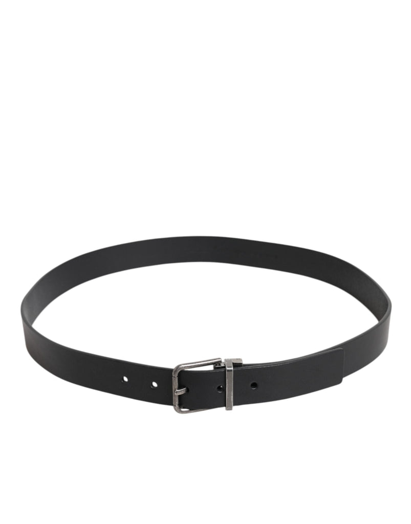 Dolce & Gabbana Black Classic Leather Metal Buckle Belt - Beyzy Store - Dolce & Gabbana