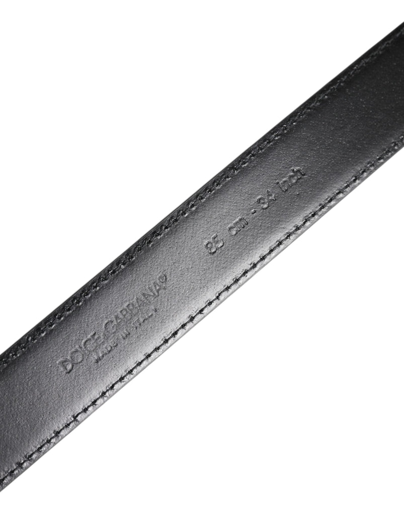 Dolce & Gabbana Black Classic Leather Metal Buckle Belt - Beyzy Store - Dolce & Gabbana