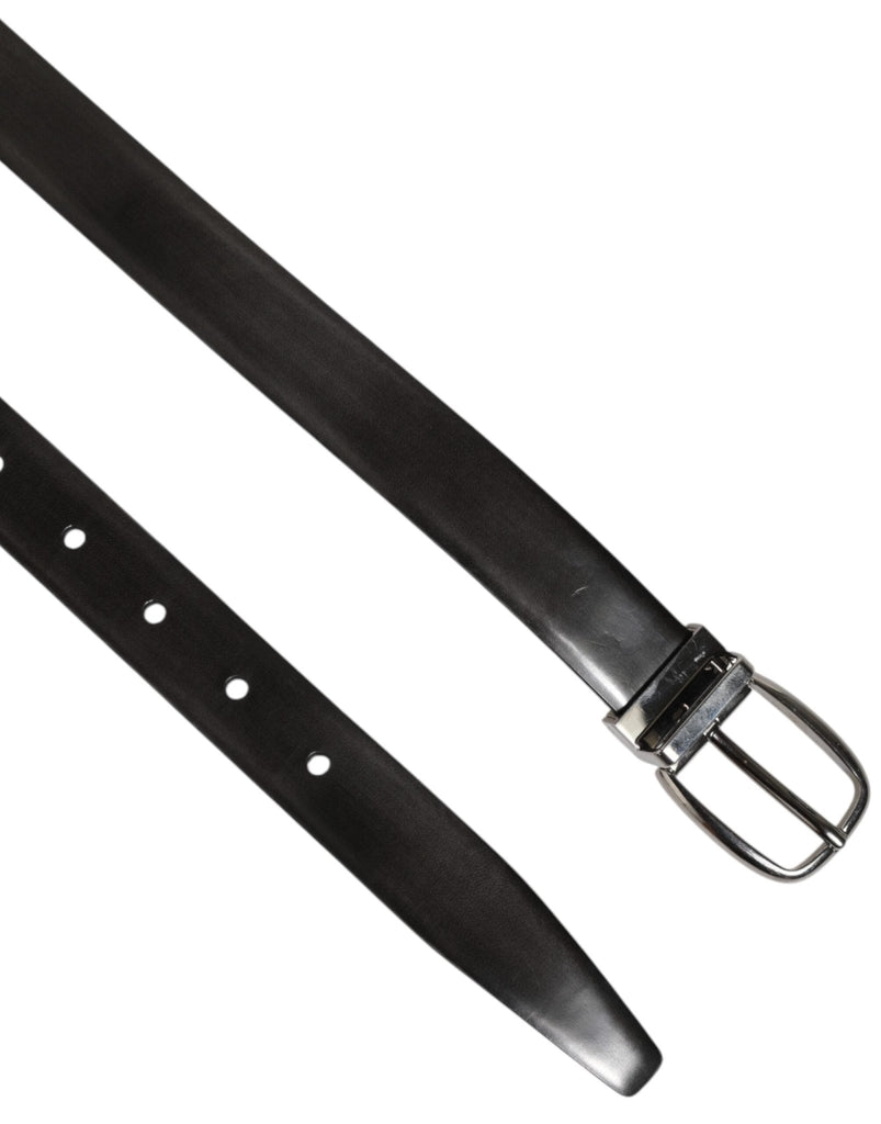 Dolce & Gabbana Black Classic Leather Silver - Tone Buckle Belt - Beyzy Store - Dolce & Gabbana