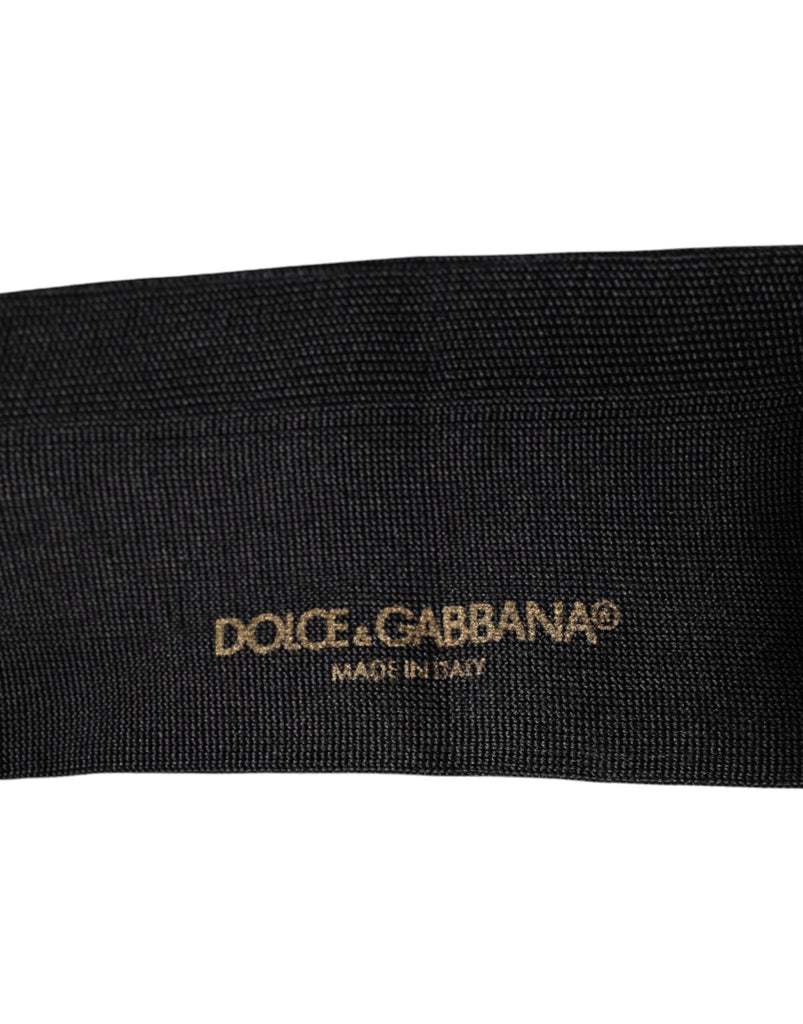 Dolce & Gabbana Black Cotton DG Logo Mid Calf Men Socks - Beyzy Store - Dolce & Gabbana