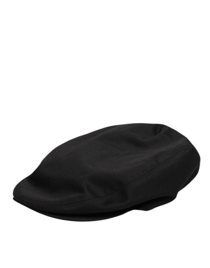 Dolce & Gabbana Black Cotton Dg Logo Newsboy Cloth Capello Hat - Beyzy Store - Dolce & Gabbana