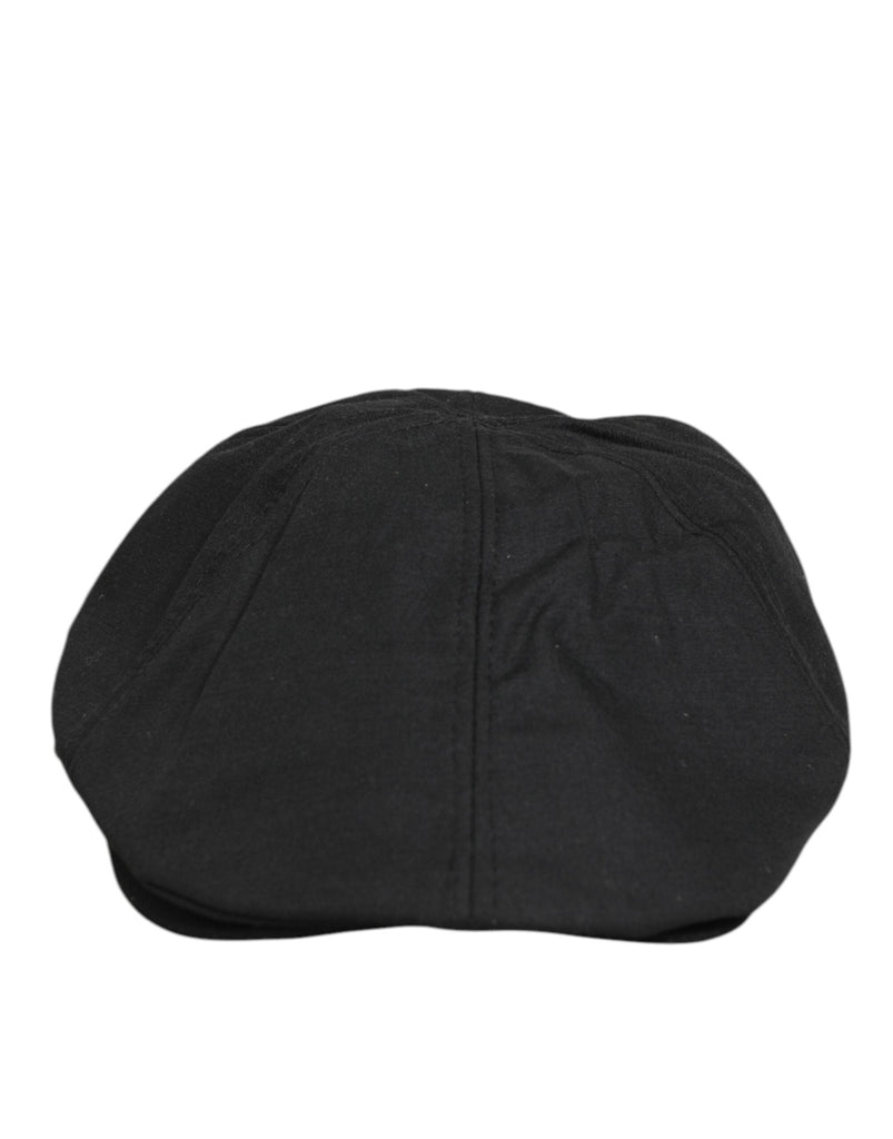 Dolce & Gabbana Black Cotton DG Logo Newsboy Cloth Capello Hat - Beyzy Store - Dolce & Gabbana