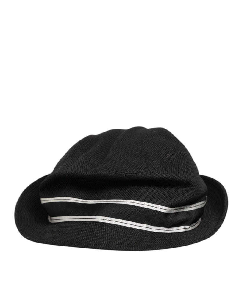 Dolce & Gabbana Black Cotton Polka Dot Lining Fedora Men Hat - Beyzy Store - Dolce & Gabbana