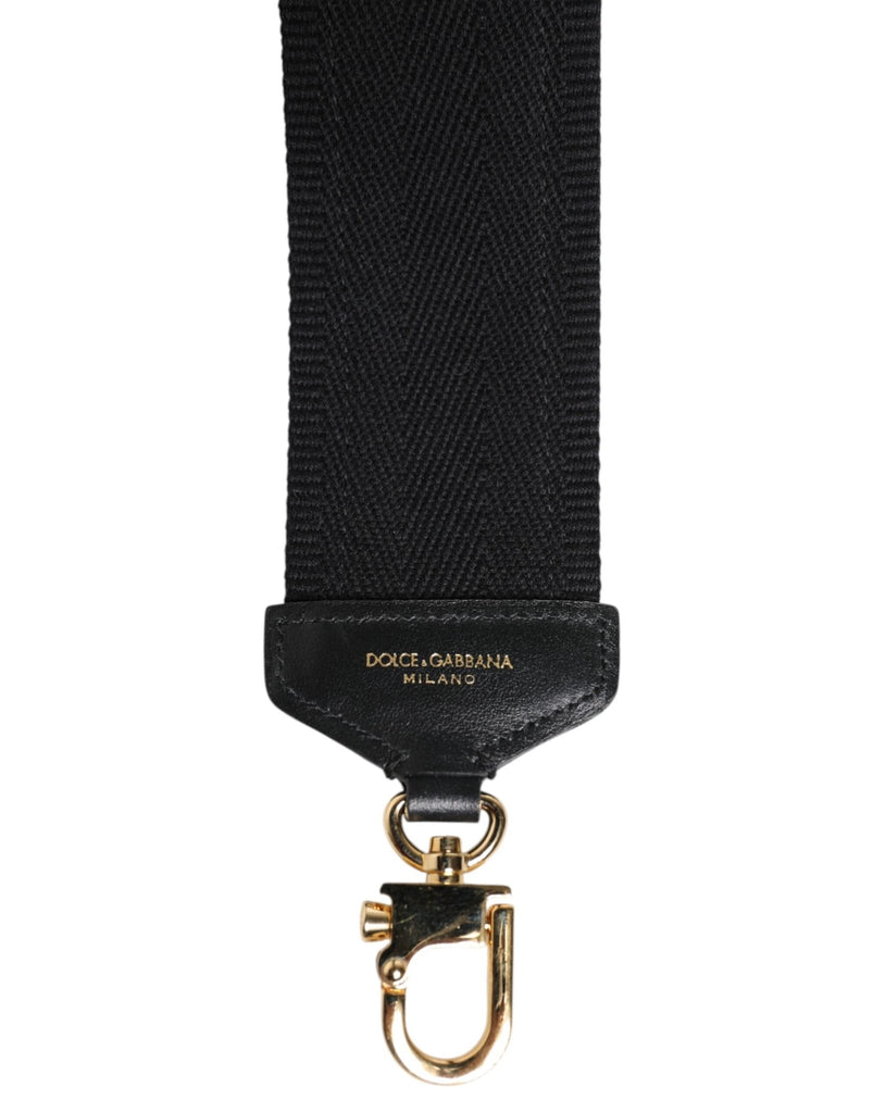 Dolce & Gabbana Black Cotton Printed Women Bag Accessory Shoulder Strap - Beyzy Store - Dolce & Gabbana