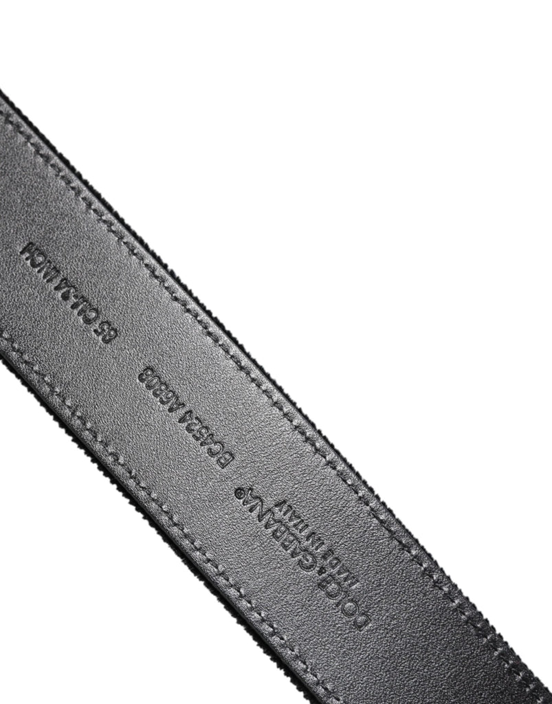 Dolce & Gabbana Black Cotton Silver Metal Buckle Belt - Beyzy Store - Dolce & Gabbana