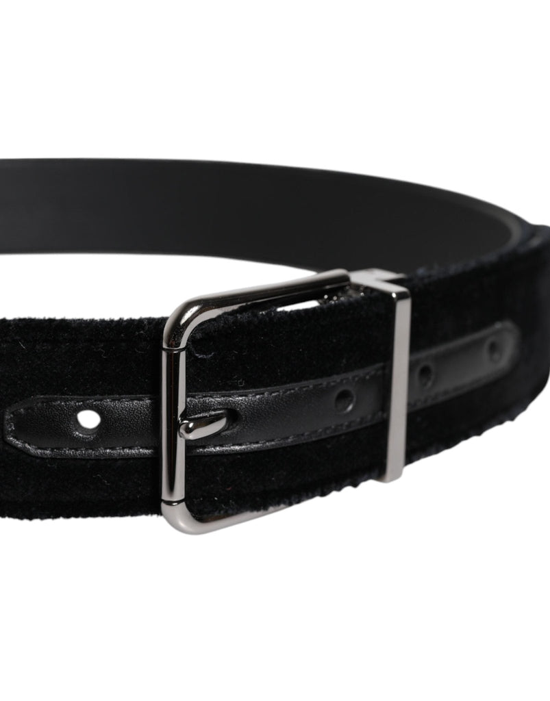 Dolce & Gabbana Black Cotton Silver Tone Metal Buckle Belt - Beyzy Store - Dolce & Gabbana