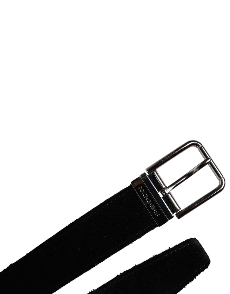 Dolce & Gabbana Black Cotton Silver Tone Metal Buckle Belt - Beyzy Store - Dolce & Gabbana