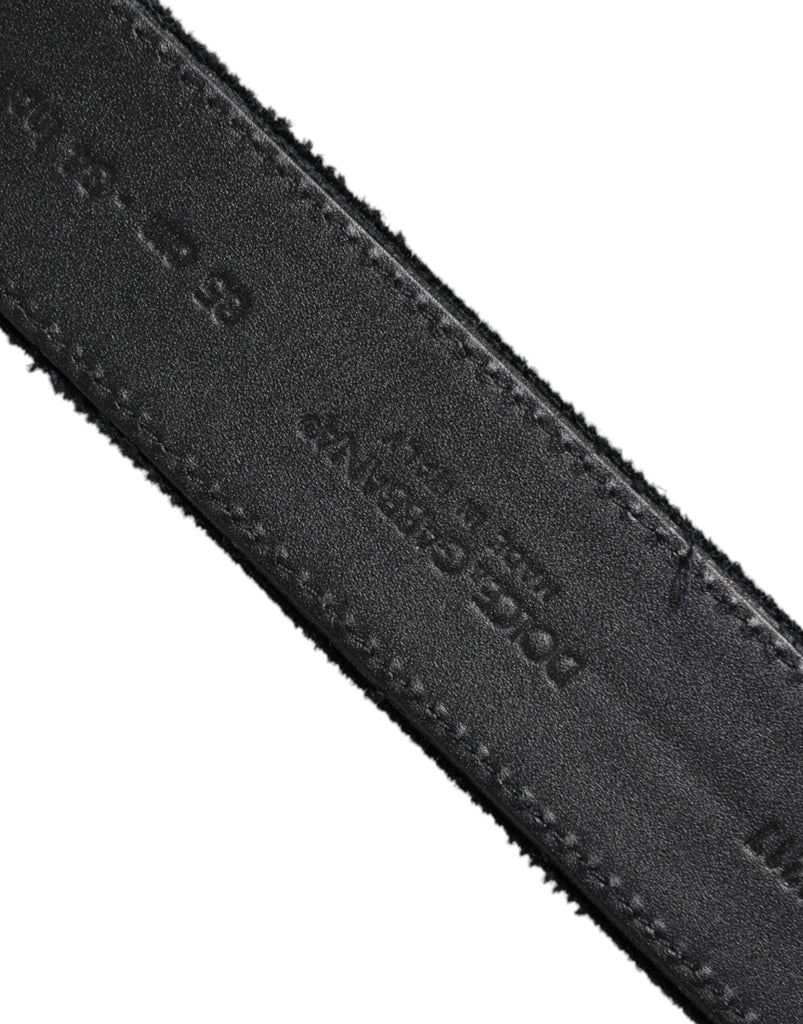 Dolce & Gabbana Black Cotton Silver Tone Metal Buckle Belt - Beyzy Store - Dolce & Gabbana