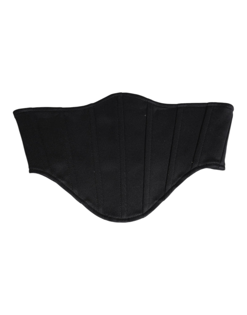 Dolce & Gabbana Black Cotton Waist Tuxedo Belt Cummerbund - Beyzy Store - Dolce & Gabbana