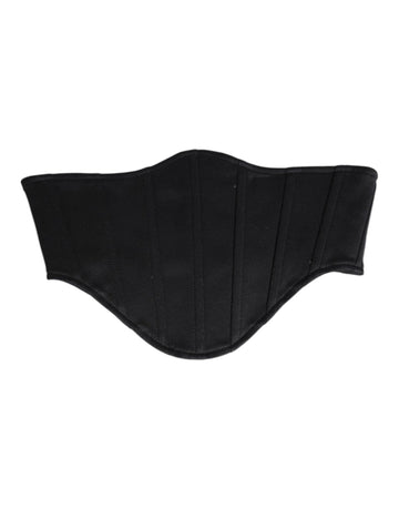 Dolce & Gabbana Black Cotton Waist Tuxedo Belt Cummerbund - Beyzy Store - Dolce & Gabbana