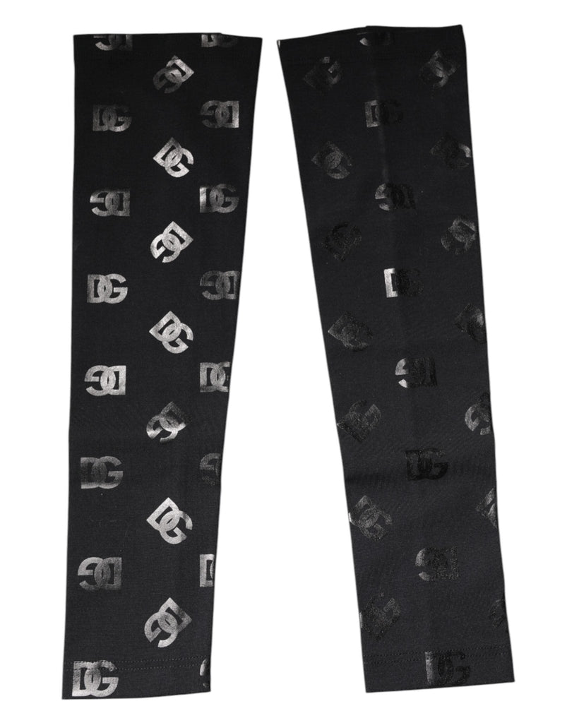 Dolce & Gabbana Black DG Logo Monogram Wool Stretch Arm Sleeves - Beyzy Store - Dolce & Gabbana
