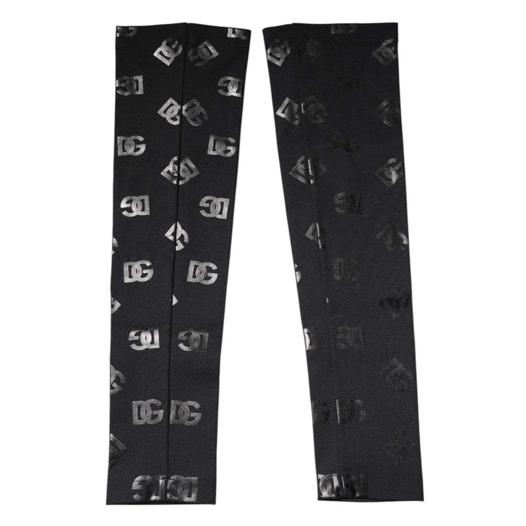 Dolce & Gabbana Black DG Logo Monogram Wool Stretch Arm Sleeves - Beyzy Store - Dolce & Gabbana