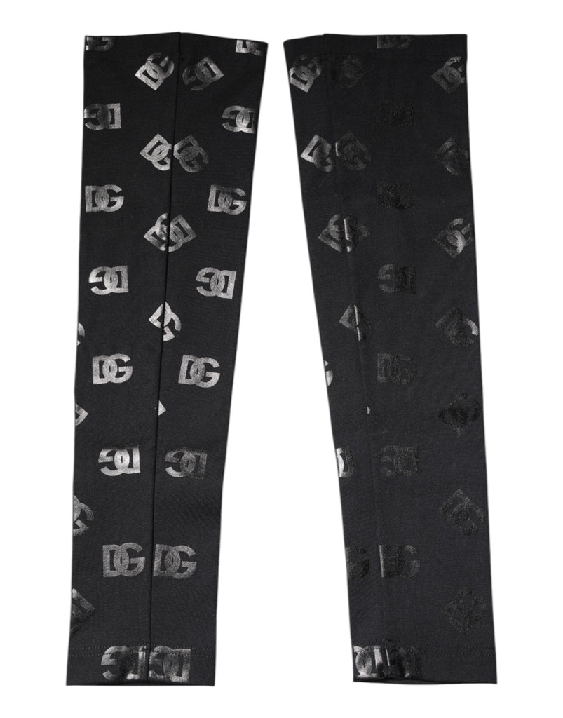Dolce & Gabbana Black DG Logo Monogram Wool Stretch Arm Sleeves - Beyzy Store - Dolce & Gabbana