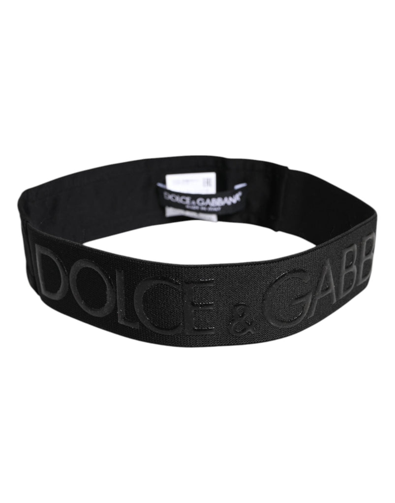 Dolce & Gabbana Black DG Logo Nylon Knitted Men Head Band Hat - Beyzy Store - Dolce & Gabbana