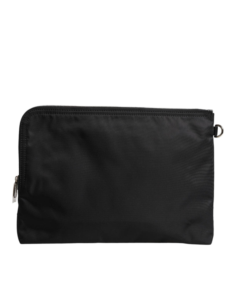 Dolce & Gabbana Black DG Milano Print Nylon Pouch Clutch Bag - Beyzy Store - Dolce & Gabbana