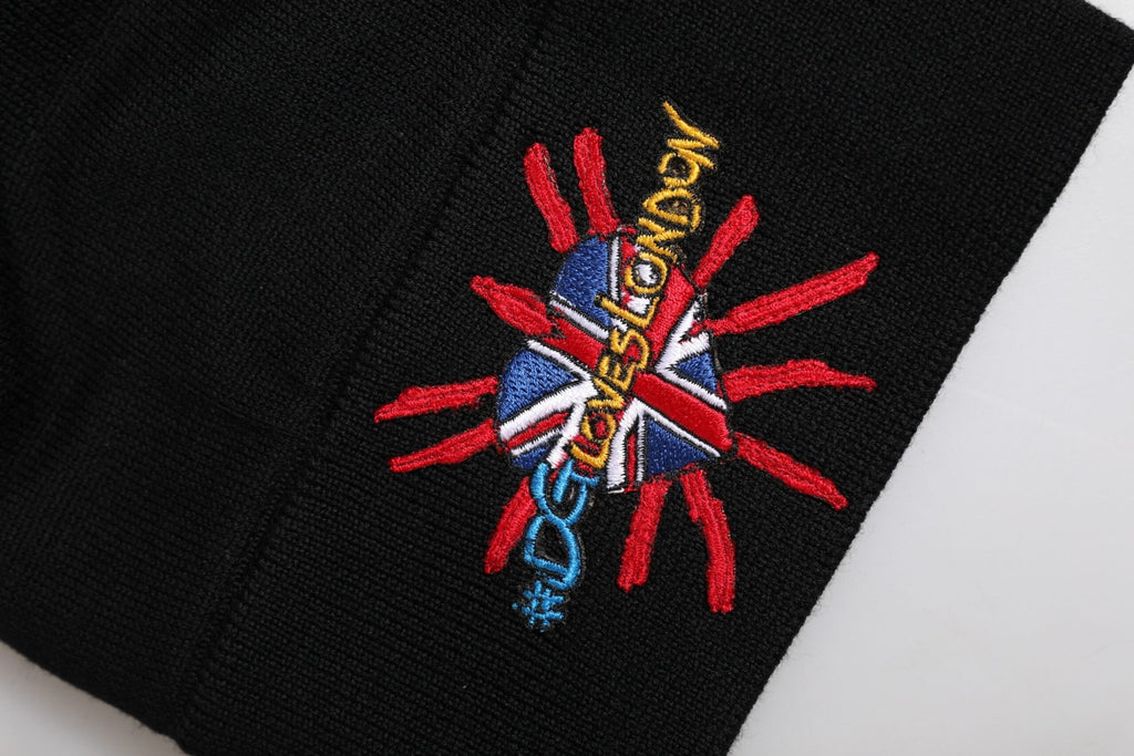 Dolce & Gabbana Black #DGLOVESLONDON Knitted Beanie Hat - Beyzy Store - Dolce & Gabbana